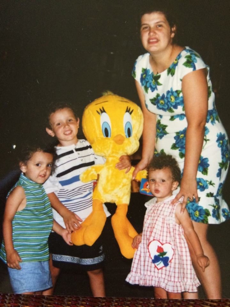 Patrícia com os filhos